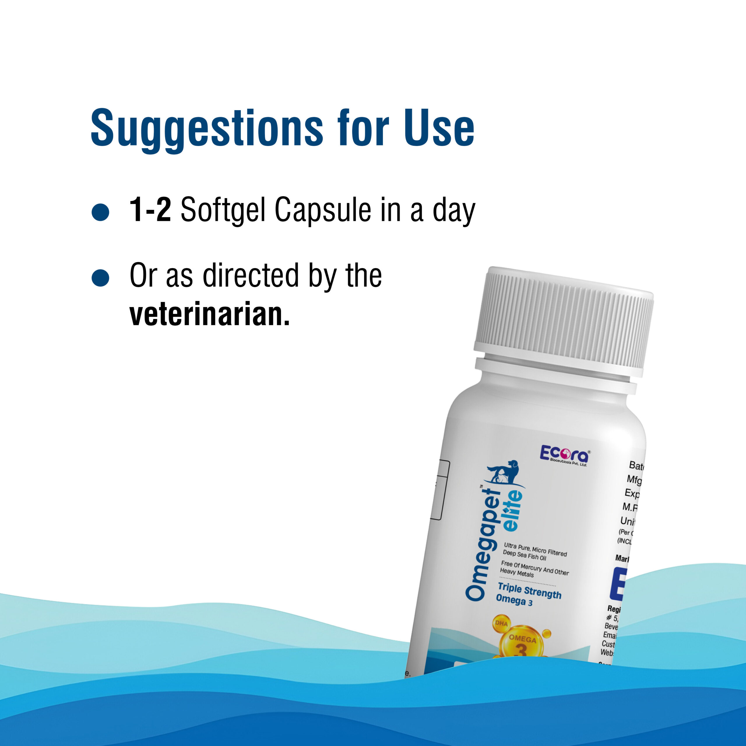 Omega Pet Elite Softgel Capsules | Ultra Pure Deep Sea Fish Oil | Rich in Omega-3 (EPA & DHA) for Pets | Supports Joint, Skin, Coat, & Heart Health | 30 Softgels - Image 5